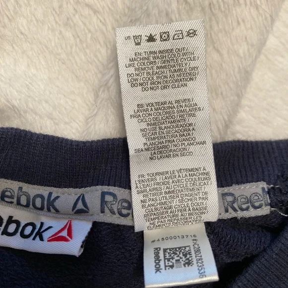 Mens navy Reebok crewneck sweatshirt size 2XL - Picture 6 of 6
